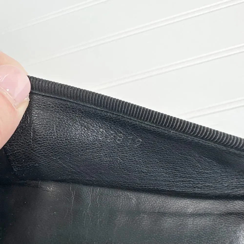 Chanel Ballet Flats Cap Toe CC Black Gold Metallic Suede Leather Ballerina Shoes - Picture 6 of 8